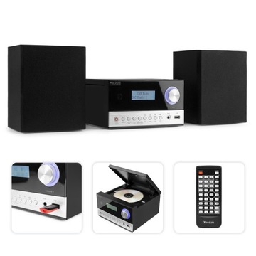 Wieża HiFi Audizio 50W BT CD DAB+ FM USB MP3 pilot