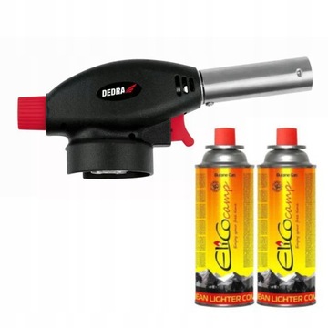 ГАЗОВАЯ ГОРЕЛКА DEDRA ПЬЕЗО ЗАЖИГАНИЕ 1,3 КВТ + 2 КАРТРИДЖА