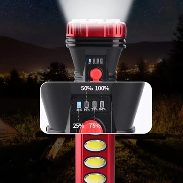 Перезаряжаемый солнечный фонарик 9LED+4xCOB 1200мАч