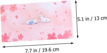 1 Zestaw Mały Mini Unikalny Kot Lepkie Podkładki z Kwiatami Wiśni Notatnik
