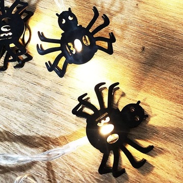 SPIDER LIGHTS 10 СВЕТОДИОДНЫХ ГИРЛЯНД ДЛЯ СТРАШНЫХ УКРАШЕНИЙ НА ХЭЛЛОУИН