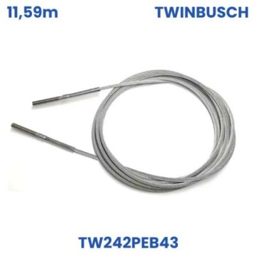 Náhradní Twin Busch: Ocelové zvedací lano 11,59 m pro TW242PEB43