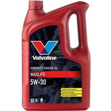 VALVOLINE MAXLIFE SYNTHETIC 5W30 5W-30 olej silnikowy 5L