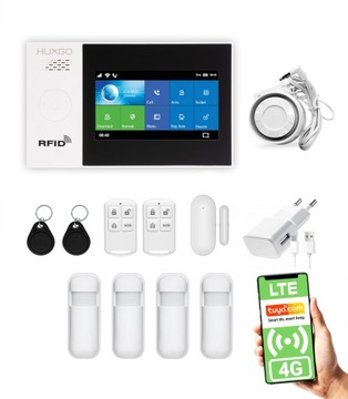 Bezprzewodowy alarm LTE 4G GSM WiFi TUYA SMART SMS