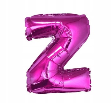 Balon foliowy Litera Z, różowa, 35 cm.