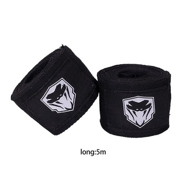 2 шт. боксерские бинты для взрослых, снаряжение для кикбоксинга, 5 м, черные