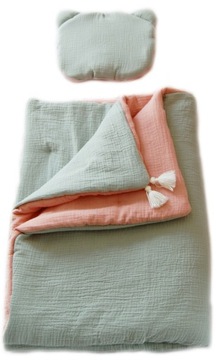 pościel niemowlęca MIŚ muślin organiczny 55x65 2el