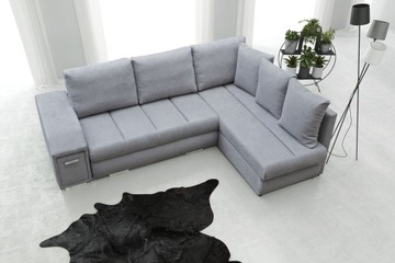 Narożnik z funkcją spania ARNI 244 cm, Rozkładany, Pojemnik, Rogówka, Salon