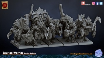 Saurian Warriors Unit CMD x20 - DL Miniatures