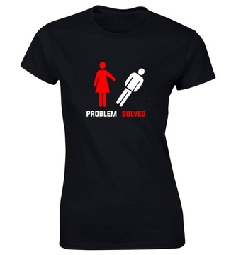 Koszulka damska PROBLEM SOLVED czarna S-XXL