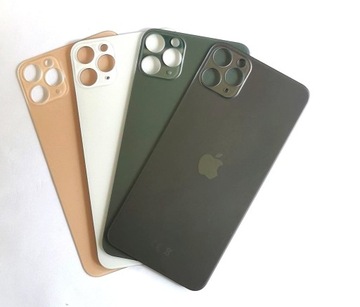 OBUDOWA KLAPKA TYŁ SZYBA iPhone 11 PRO MAX BIAŁY (srebrny)