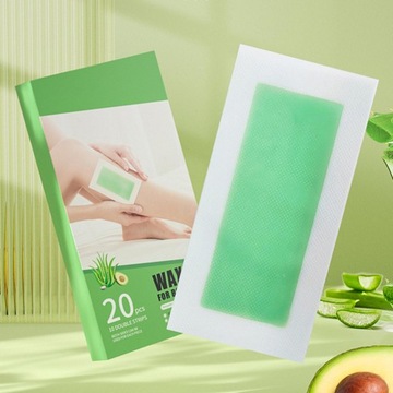 20 Sztuk Pasków Woskowych Jednorazowa Depilacja Pod Pachami Górny Podbródek Ust
