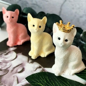 3D форма для котенка, силиконовая форма для свечей и гипса