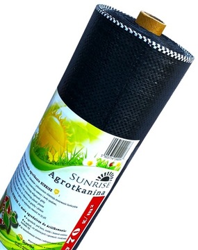 Agrotkanina czarna 1,6x50 UV70 SUNRISE antychwastowa agrowłóknina kołki