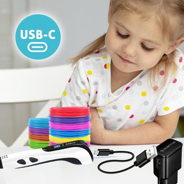 НАБОР 3D РУЧКИ ДЛЯ ДЕТСКОГО ПРИНТЕРА 3-ГО ПОКОЛЕНИЯ + 200 М КАРТРИДЖЕЙ БЕЛЫЙ