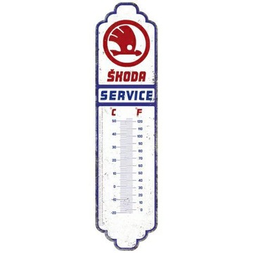 Термометр SKODA SERVICE, подарочный, 28см, металл, внутренний, внешний