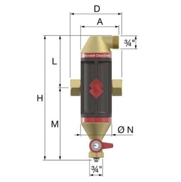 СЕПАРАТОР FLAMCOVENT CLEAN SMART 1 ДЮЙМ
