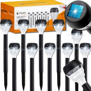 Lampy SOLARNE OGRODOWE lampa solarna wbijana ogrodowa LED biała do ogrodu