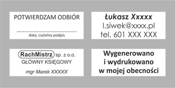 PIECZĄTKA mała firmowa lekarska imienna PROJEKT
