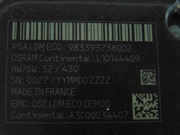 MĚNIČ MODUL 9833937380 CITROEN PEUGEOT DS