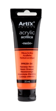 FARBA AKRYLOWA POMARAŃCZOWA 35 ML. FLUORESCENCYJNA