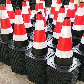 PACHOŁEK DROGOWY ZESTAW 3 SZTUK SŁUPEK OSTRZEGAWCZY SKŁADANY ODBLASKOWY 60