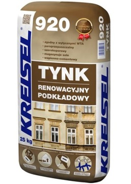 Tynk renowacyjny podkład 920, 25 kg - KREISEL