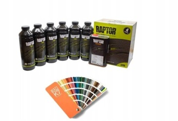 ŚRODEK DO OCHRONY KAROSERII U-POL RAPTOR BEZBARWNY 7,6L + BARWNIK RAL 800ML