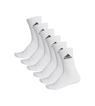 ADIDAS SKARPETY DŁUGIE STRIPES r.40-42 BIAŁE 6PAK
