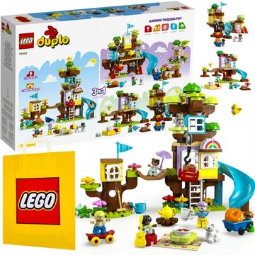 KLOCKI LEGO DUPLO DOMEK PLAC ZABAW NA DRZEWIE FIGURKI ZESTAW XXL NA PREZENT