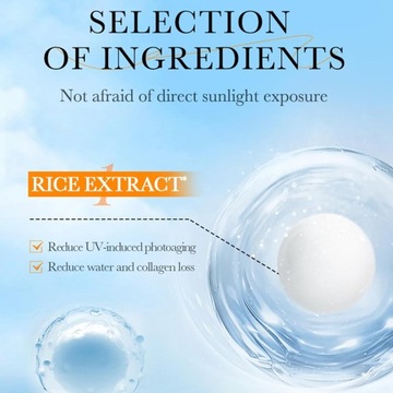 Солнцезащитный крем с рисовой мякотью SPF50 PA, рисовое пюре для кожи, увлажняющее солнце