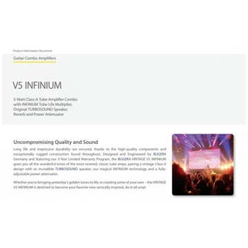 Ламповый усилитель V5 Infinium, комбинированный гитарный усилитель, 5 Вт, 8-дюймовый динамик Behringer