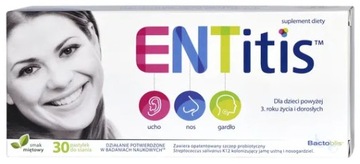 ENTitis miętowy 30 pastylek od 3 roku życia