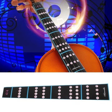 Съемная наклейка на гриф и пальцы скрипки размером 4/4 для начинающих.