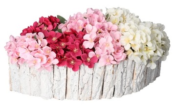 ЦВЕТОЧНЫЙ ГОРШОК, ДЕРЕВЯННАЯ КРЫШКА, БЕЛАЯ, БОЛЬШАЯ КОРА, КОРЫШОК