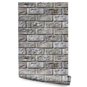 Tapeta ZMYWALNA Stara Szara CEGŁA Mur Efekt 3D
