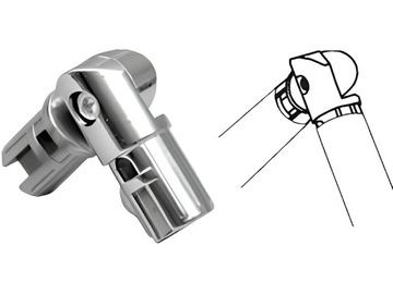 PRZEDŁUŻKA ZAWIASOWA RURA fi25mm REGAŁ SKLEP c1