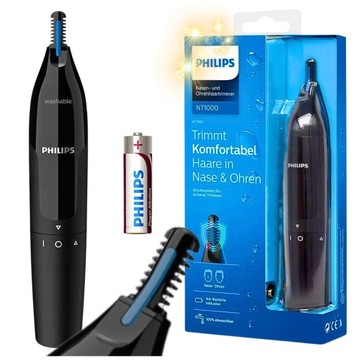 Trymer Philips Maszynka do Nosa Uszu Brwi z baterią +ETUI