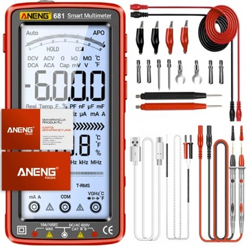 MIERNIK UNIWERSALNY ANENG 681A PRO NOWY MODEL MAX BATERIA 1200 mAh