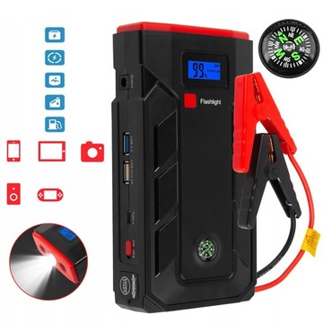 BOOSTER JUMP STARTER ROZRUCH POWERBANK PRZENOŚNY ROZRUSZNIK SAMOCHODOWY 12V