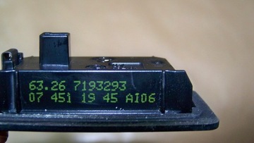 BMW 3 E90 07R LAMPA OSVĚTLENÍ TABULKY SPZ 2KS