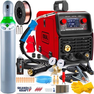 SPAWARKA MIGOMAT IDEAL MIG 210 PULS MAG MMA TIG 200A LCD ALUMINIUM SYNERGIA