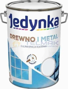 Jedynka Drewno i Metal Połysk 5L Biały