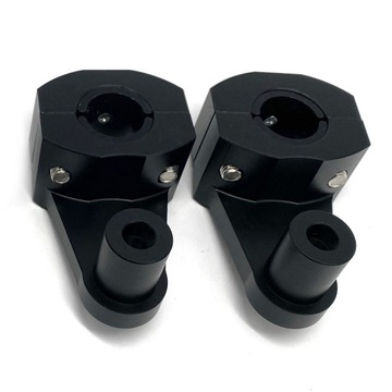 Mocowanie kierownicy uniwersalne czarne z 22 mm na 22/28 mm wysokość 60 mm