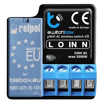 Włącznik 1-kanałowy switchBox V3 230V WiFi BLEBOX