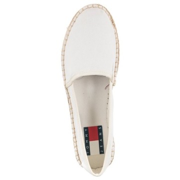 Buty Tenisówki Espadryle Damskie Tommy Hilfiger Jeans Flatform Białe