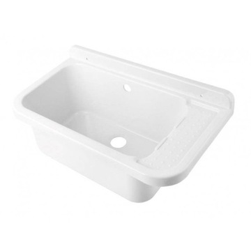 ZLEW GOSPODARCZY 60x34X21 BIAŁY HYDROLAND