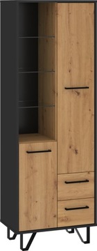 Regał Czarny/ Craft Złoty 60 cm LOSS CR