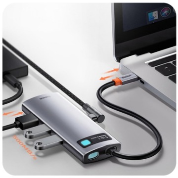 Адаптер BASEUS HUB 5in1 Type C to 3x USB3.0 PD100W PC HDMI 30Hz