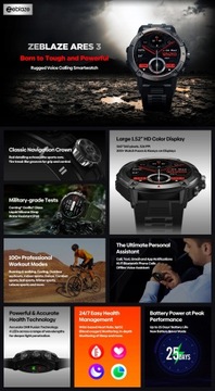 Smartwatch wyświetla połączenia głosowe sportowe